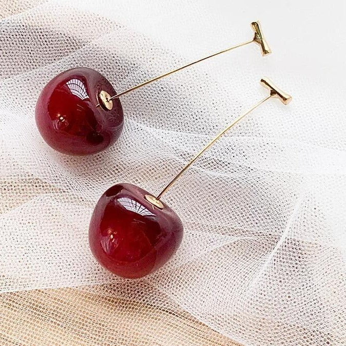 Cute Cherry Dangle Earrings