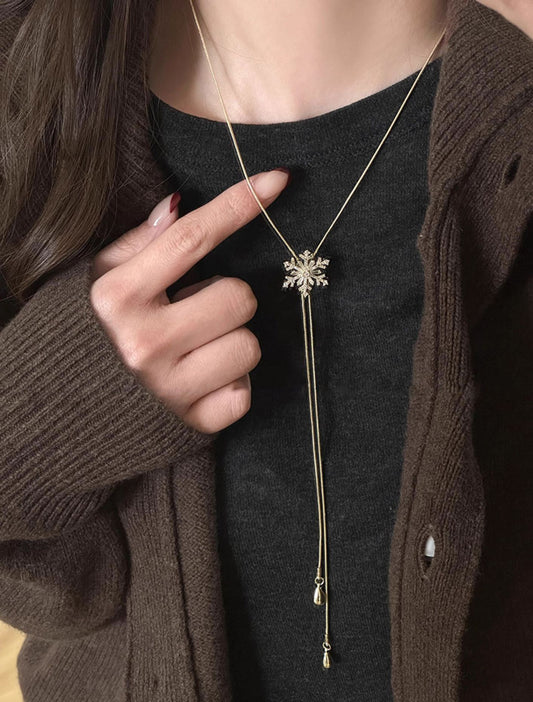 Snowflake Y-Necklace